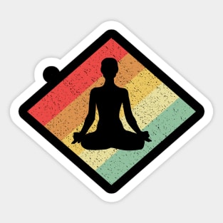 Retro Vintage 80s Yoga Gift For Yogis Sticker